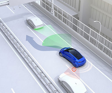 Side view assist systems help to avoid collisions while changing lanes.