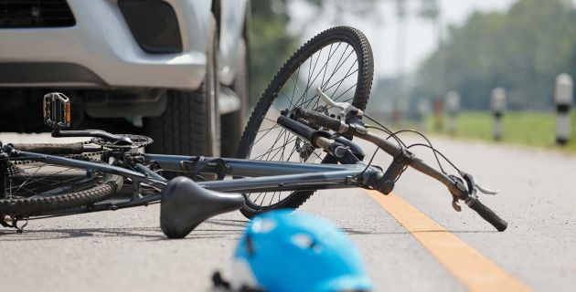 Car hit bike