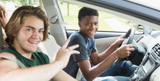 Teen driver with other teen passengers.